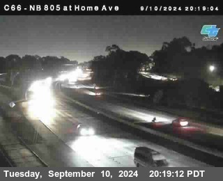 NB 805 at Home Ave (On Ramp)