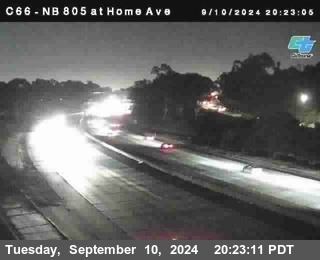 NB 805 at Home Ave (On Ramp)