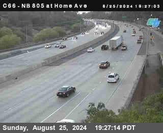 NB 805 at Home Ave (On Ramp)