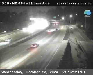 NB 805 at Home Ave (On Ramp)