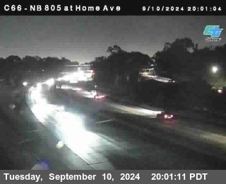 NB 805 at Home Ave (On Ramp)