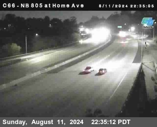 NB 805 at Home Ave (On Ramp)