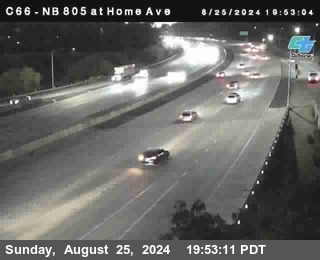 NB 805 at Home Ave (On Ramp)