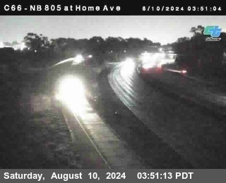 NB 805 at Home Ave (On Ramp)