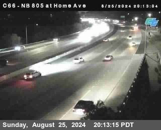 NB 805 at Home Ave (On Ramp)