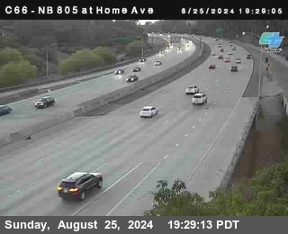 NB 805 at Home Ave (On Ramp)