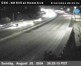 NB 805 at Home Ave (On Ramp)