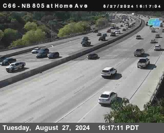 NB 805 at Home Ave (On Ramp)