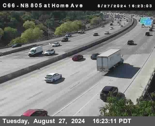 NB 805 at Home Ave (On Ramp)