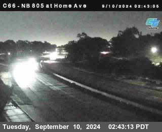 NB 805 at Home Ave (On Ramp)