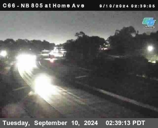 NB 805 at Home Ave (On Ramp)