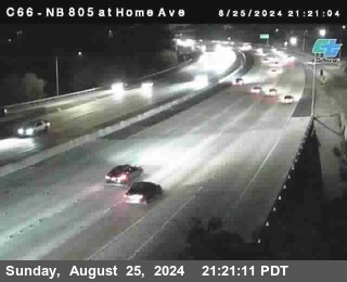 NB 805 at Home Ave (On Ramp)