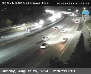 NB 805 at Home Ave (On Ramp)