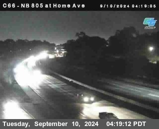 NB 805 at Home Ave (On Ramp)