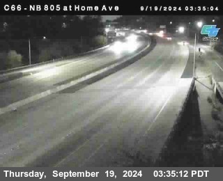 NB 805 at Home Ave (On Ramp)