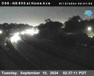 NB 805 at Home Ave (On Ramp)