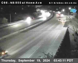 NB 805 at Home Ave (On Ramp)