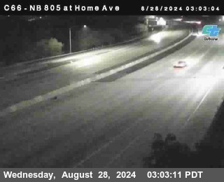 NB 805 at Home Ave (On Ramp)