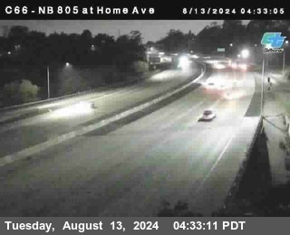 NB 805 at Home Ave (On Ramp)