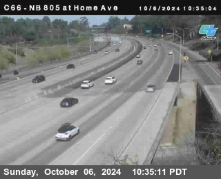 NB 805 at Home Ave (On Ramp)