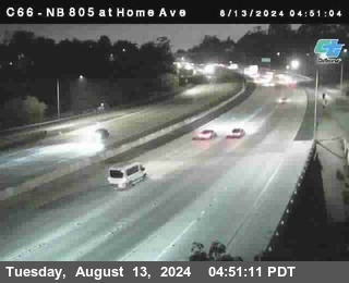 NB 805 at Home Ave (On Ramp)