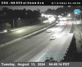 NB 805 at Home Ave (On Ramp)