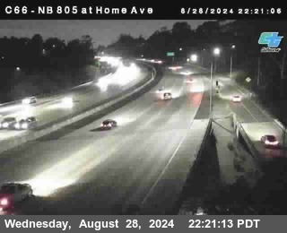 NB 805 at Home Ave (On Ramp)