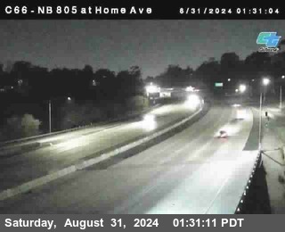 NB 805 at Home Ave (On Ramp)