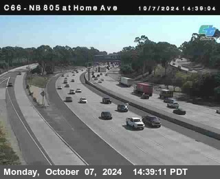 NB 805 at Home Ave (On Ramp)