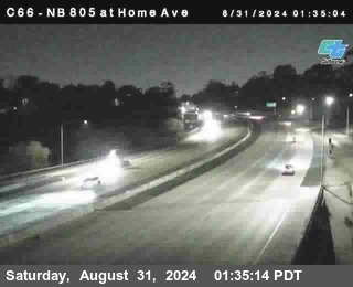 NB 805 at Home Ave (On Ramp)