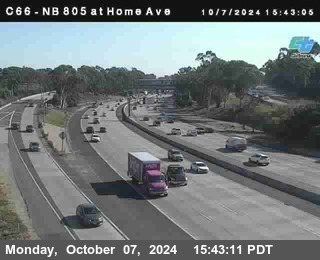 NB 805 at Home Ave (On Ramp)