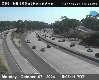 NB 805 at Home Ave (On Ramp)