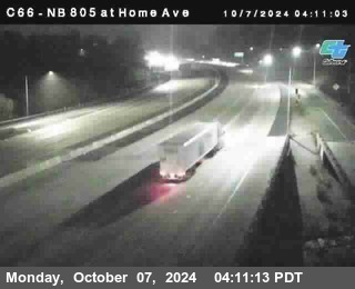 NB 805 at Home Ave (On Ramp)