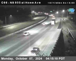 NB 805 at Home Ave (On Ramp)