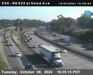 NB 805 at Home Ave (On Ramp)