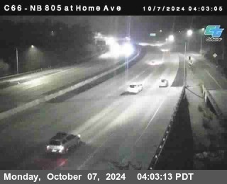 NB 805 at Home Ave (On Ramp)