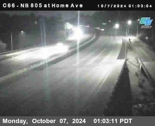 NB 805 at Home Ave (On Ramp)