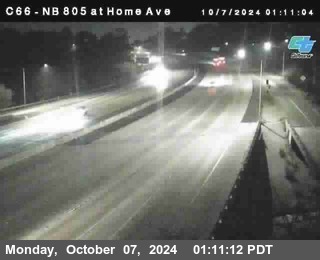 NB 805 at Home Ave (On Ramp)