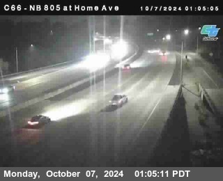 NB 805 at Home Ave (On Ramp)