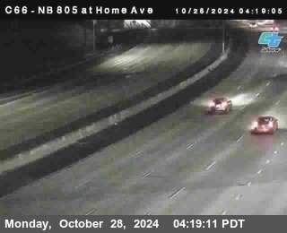 NB 805 at Home Ave (On Ramp)