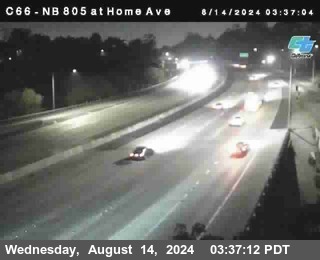 NB 805 at Home Ave (On Ramp)