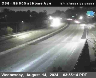 NB 805 at Home Ave (On Ramp)