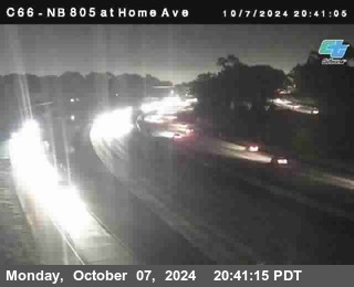 NB 805 at Home Ave (On Ramp)