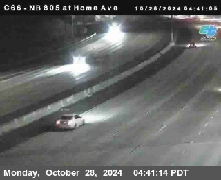 NB 805 at Home Ave (On Ramp)