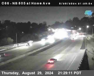 NB 805 at Home Ave (On Ramp)