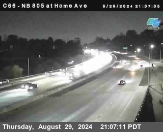 NB 805 at Home Ave (On Ramp)