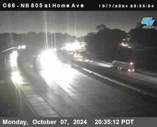 NB 805 at Home Ave (On Ramp)