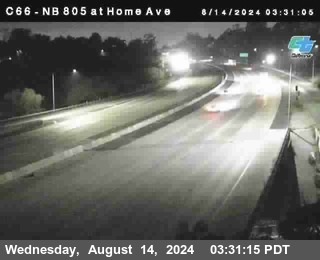 NB 805 at Home Ave (On Ramp)