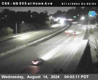 NB 805 at Home Ave (On Ramp)