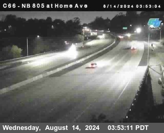 NB 805 at Home Ave (On Ramp)